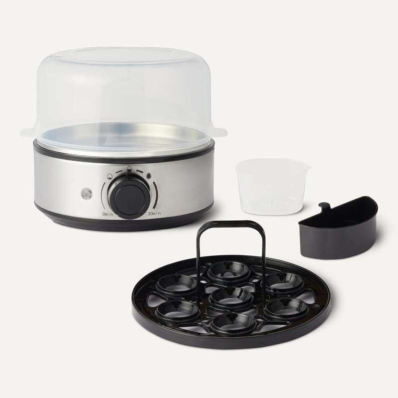 Amazon Basics Elektromos Tojásfőző 7 Tojásos Kapacitás BPA Mentes Fekete