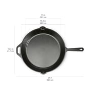 Amazon Basics unaprijed začinjena tava od lijevanog željeza – 38,1 cm, crna, 4,9 kg, neprijanjajuća površina 4