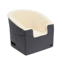 Amazon Basics povišena autosjedalica za kućne ljubimce - Mala veličina, siva, 45,7 x 45,7 x 40,6 cm 2