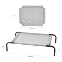 Amazon Basics Emelt Hűsítő Kisállat Fekhely – S méret, 90x55x19 cm, Szürke, Kutya, Textil 2
