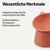 Set boluri înălțate pentru pisici Amazon Basics, 2 bucăți, formă de urechi de pisică, 13,2 x 13,2 x 11,4 cm, portocaliu și albastru 2