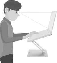 Suport ergonomic pentru laptop Amazon Basics, unghi reglabil, orificii de ventilație, pentru laptopuri de 10-17 inchi (25,4-43,2 cm), argintiu 5