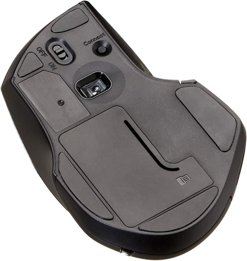 Amazon Basics Ergonomikus Vezeték Nélküli Egér Gyors Görgetéssel Fekete