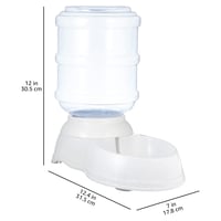 Amazon Basics dozator za hranu i vodu za kućne ljubimce, pojilica, 3,8 litara, veličina S, prozirno, za pse i mačke, 1 komad 6