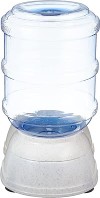 Amazon Basics dozator za hranu i vodu za kućne ljubimce, pojilica, 3,8 litara, veličina S, prozirno, za pse i mačke, 1 komad 4