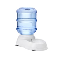 Amazon Basics dozator za hranu i vodu za kućne ljubimce, pojilica, 3,8 litara, veličina S, prozirno, za pse i mačke, 1 komad 1