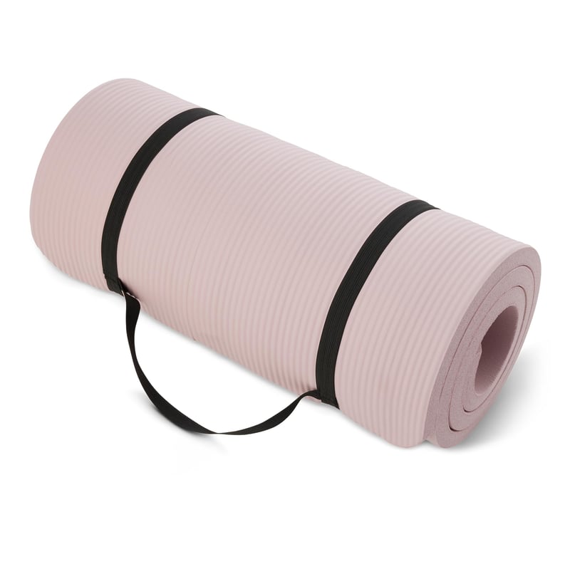 Amazon Basics Extra hrubá podložka na jogu 2,5 cm s popruhom na prenášanie, ružová