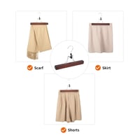 Amazon Basics drveni vješalice za hlače, boja trešnje, set od 10 komada, dimenzije 25x16,5 cm, set drvenih vješalica za odjeću 6