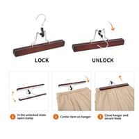 Amazon Basics drveni vješalice za hlače, boja trešnje, set od 10 komada, dimenzije 25x16,5 cm, set drvenih vješalica za odjeću 2