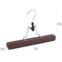Amazon Basics drveni vješalice za hlače, boja trešnje, set od 10 komada, dimenzije 25x16,5 cm, set drvenih vješalica za odjeću 3