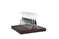 Amazon Basics drveni vješalice za hlače, boja trešnje, set od 10 komada, dimenzije 25x16,5 cm, set drvenih vješalica za odjeću 1