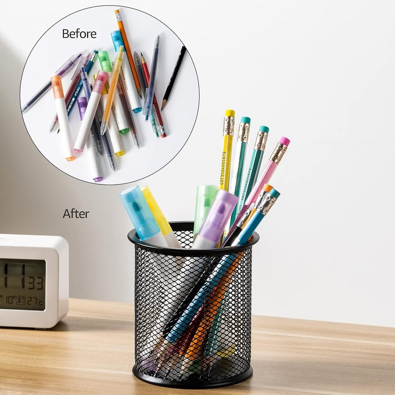 Amazon Basics fekete hálós tolltartó irodai szervezőhez