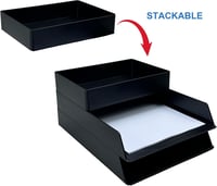 Amazon Basics Fekete Műanyag Rendszerező Tálca 23,8x17x5 cm - Single, Accessory tray 2