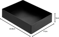 Amazon Basics Fekete Műanyag Rendszerező Tálca 23,8x17x5 cm - Single, Accessory tray 7