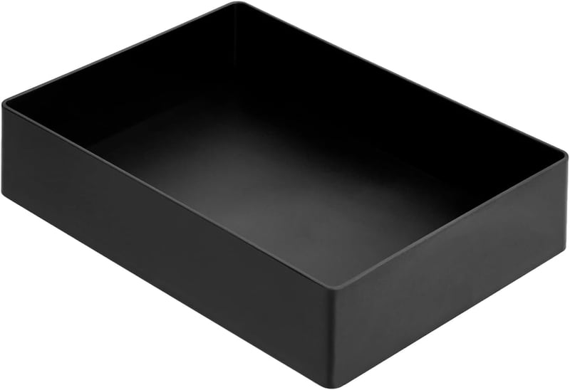 Amazon Basics Fekete Műanyag Rendszerező Tálca 23,8x17x5 cm - Single, Accessory tray