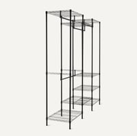 Raft de depozitare suspendat din metal Amazon Basics cu polițe, negru, 178 x 46 x 193 cm 3