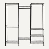 Raft de depozitare suspendat din metal Amazon Basics cu polițe, negru, 178 x 46 x 193 cm 4