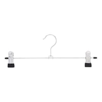 Amazon Basics Kovové ramienka na nohavice a sukne so štipcami, balenie 20 ks, chrómové, 35 cm 3