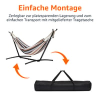 Amazon Basics viseća mreža sa stalkom, tkanina, 117 x 300 x 100 cm, višebojna 7
