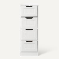 Amazon Basics kupaonski ormarić s 4 ladice, MDF ormarić za ispod umivaonika, bijeli, 30x30x82 cm 4