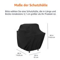 Ochranný obal na plynový gril Amazon Basics – 117 x 61 x 117 cm – Vodoodolný kryt na vonkajší gril, čierny 2