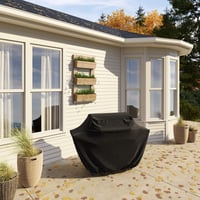 Ochranný obal na plynový gril Amazon Basics – 117 x 61 x 117 cm – Vodoodolný kryt na vonkajší gril, čierny 6