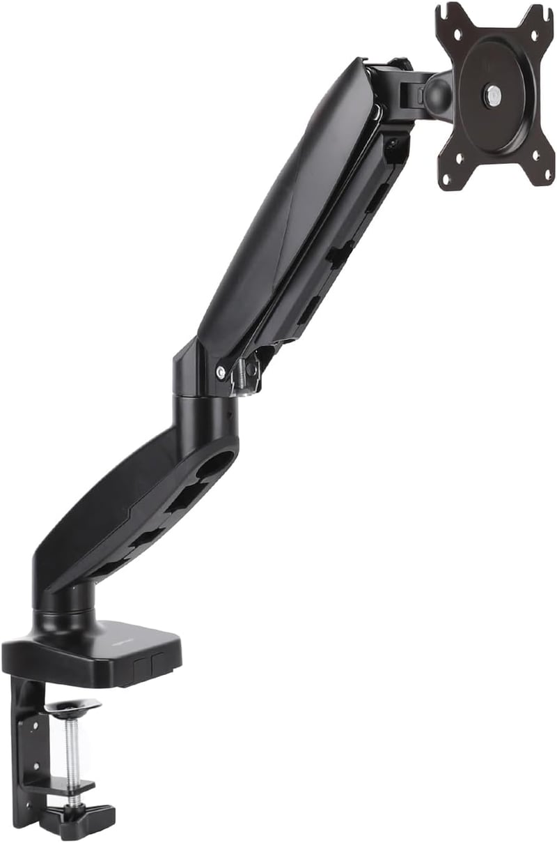 Amazon Basics gázrugós monitorkar asztali rögzítés, 38,1–68,6 cm, VESA 75x75/100x100 - fekete