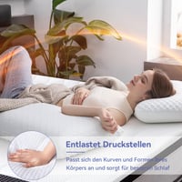 Amazon Basics Gél Hab Matracvédő Topper 90x190 cm, 7 cm Magasság, Levehető és Mosható Huzat, Fehér 4