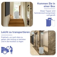 Amazon Basics Gél Hab Matracvédő Topper 90x190 cm, 7 cm Magasság, Levehető és Mosható Huzat, Fehér 9
