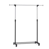 Amazon Basics pojazdný vešiakový stojan na šaty, chróm, 91,5-145 x 42 x 134-161 cm (Š x H x V), voľne stojaci vešiak na kolieskach 4