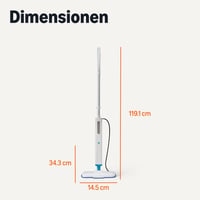 Mop cu abur Amazon Basics – 1200W, rezervor 450ml, 3 trepte de abur, cablu 6m, 3 lavete din microfibră, pentru podele dure, albastru 3