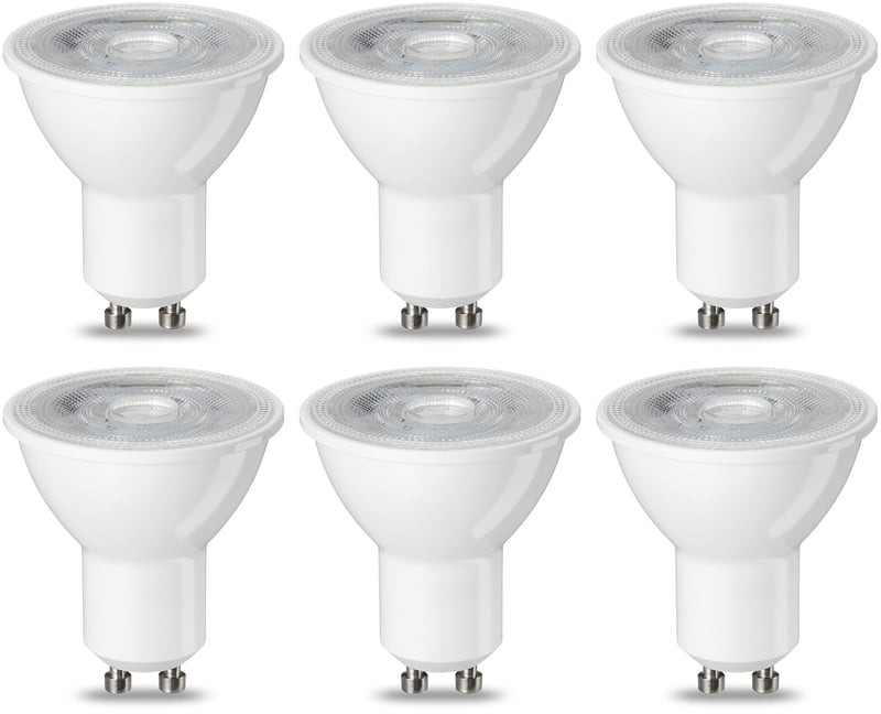 Amazon Basics GU10 LED reflektorska žarulja 4,7W (zamjena za 50W), topla bijela, nije prigušiva, pakiranje od 6 komada