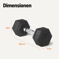 Amazon Basics Pogumovaná šesťhranná jednoručná činka 5 kg čierna sada činiek na cvičenie 5