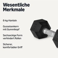 Súprava pogumovaných šesťhranných jednoručných činiek Amazon Basics – činky v kvalite fitnescentra na domáce cvičenie 2