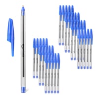 Pix cu uscare rapidă Amazon Basics, 36 bucăți, albastru, vârf mediu 1,0 mm, pentru școală și birou 1