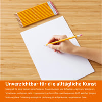 Amazon Basics HB grafitová ceruzka, drevená, predostrená, s gumou, nerozmazateľná, 12-dielne balenie 7