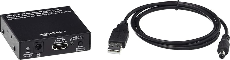 Amazon Basics HDMI Audio Extractor Converter SPDIF RCA Stereo - hdmi to hdmi