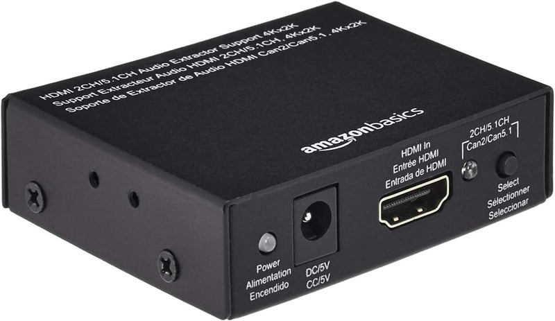 Amazon Basics HDMI Audio Extractor Converter SPDIF RCA Stereo - hdmi to hdmi