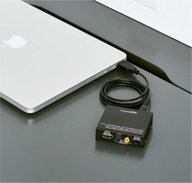 Amazon Basics HDMI Audio Extractor Converter SPDIF RCA Stereo - hdmi to hdmi