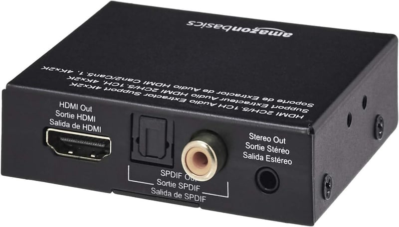 Amazon Basics HDMI Audio Extractor Converter SPDIF RCA Stereo - hdmi to hdmi
