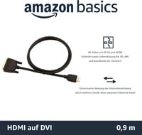 Amazon Basics HDMI–DVI kétirányú adapterkábel 0,9 m - fekete - 10 db 2