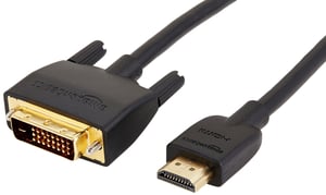 Obojsmerný kábel adaptéra Amazon Basics HDMI na DVI, 0,9 m – čierny – 10 ks