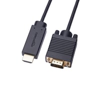 Kábel Amazon Basics HDMI-VGA, jednosmerný, konektor samec-samec, 1080p, pozlátené kontakty, 1,8 m, čierny 1