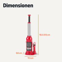 Hydraulický fľaškový zdvihák Amazon Basics, nosnosť 4000 kg, pomalé spúšťanie - červený 5