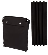 Prenosný zatemňovací záves na okno Amazon Basics s prísavkami, 198 x 127 cm, čierny, 1 ks 1