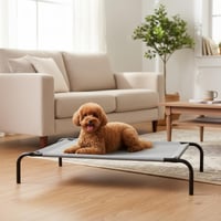 Vyvýšený chladiaci pelech pre psov Amazon Basics, veľkosť M, sivá, 110x65x19 cm, nosnosť do 34 kg 6