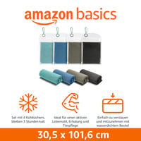 Prosop Răcoritor pentru Sport Amazon Basics pentru Gât și Față, 102x31 cm, 4 buc, Negru/Gri/Albastru Deschis/Albastru Marin 2