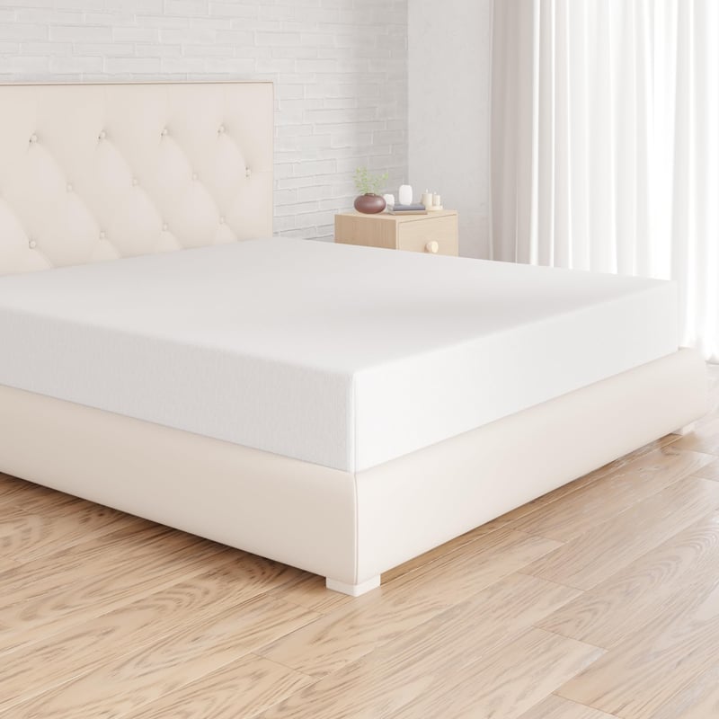Amazon Basics Jersey plahta s gumicom, 100% pamuk, 180 x 200 cm, visina madraca do 30 cm, bijela