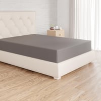 Napínacie džersejové prestieradlo Amazon Basics, 100 % bavlna, tmavosivé, 90 x 200 cm, výška matraca max. 30 cm 1