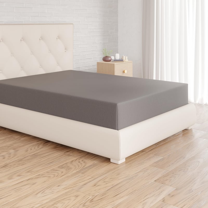 Napínacie džersejové prestieradlo Amazon Basics, 100 % bavlna, tmavosivé, 90 x 200 cm, výška matraca max. 30 cm